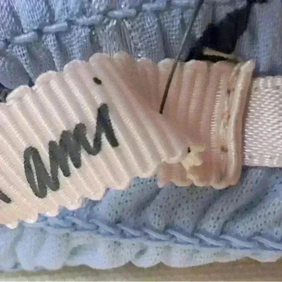 NWT - Francesca's Light Blue Flowered Dress with Elastic Bodice Dress (Size L) - Picture 6 of 9